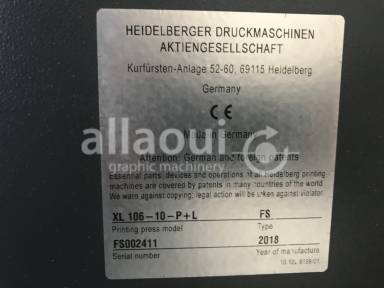 Heidelberg XL 106-10-P+L 18k  Picture 12